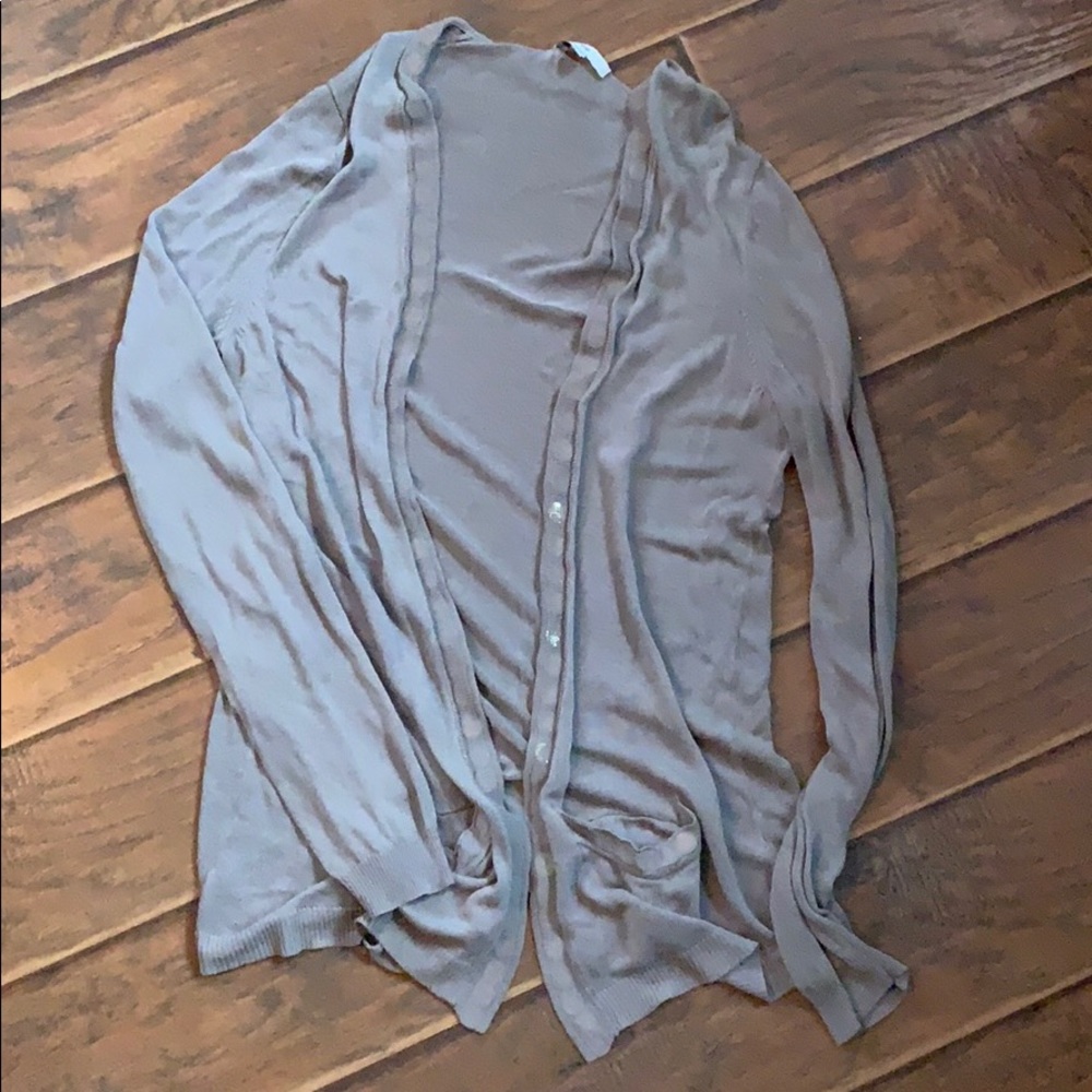 Gray cardigan